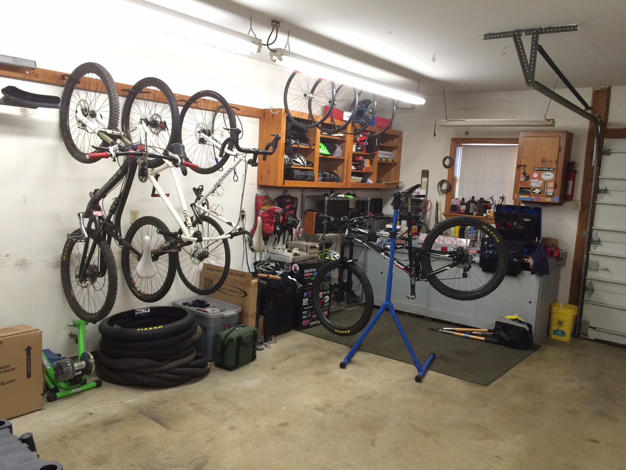 mountain bike garage storage