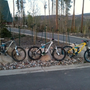 3 Musashis in Winter Park, CO ready for racing at the Triple DHip in 2010