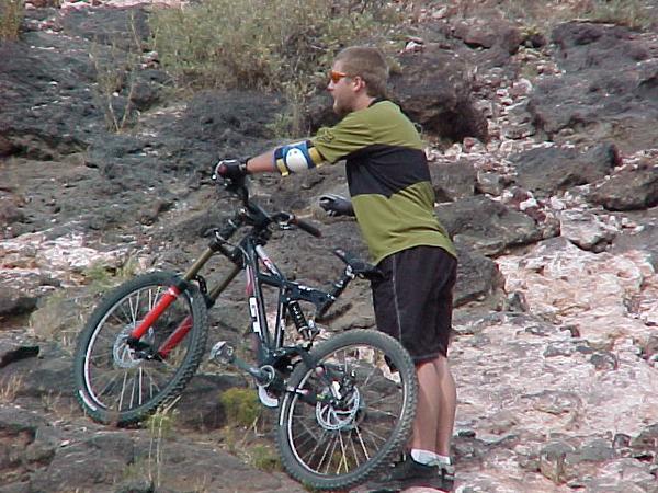 me checking lines at the extinct volcanoes in ABQ
2001