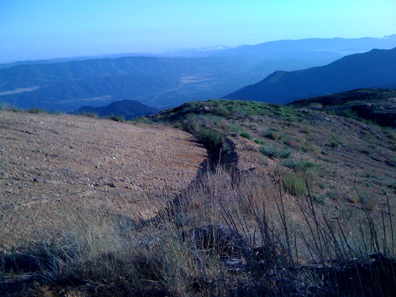 ridge in Ojai, 3000' in 5 miles